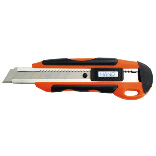 Cuchillo Cartonero Grande Riel Metal Y Mango De Goma