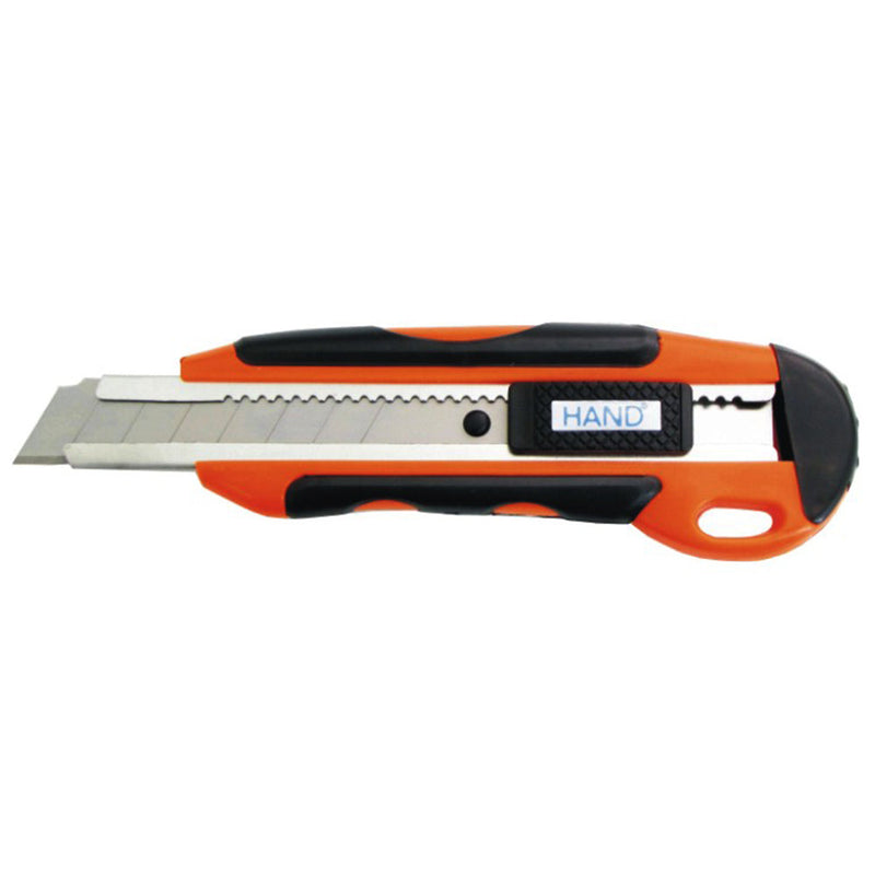 Cuchillo Cartonero Grande Riel Metal Y Mango De Goma