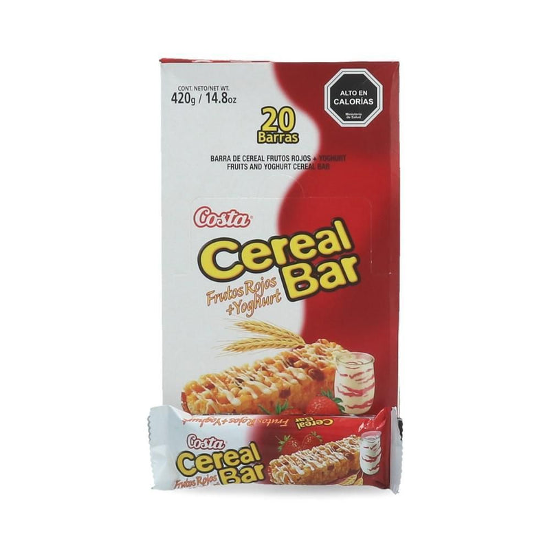 Cereal En Barra Frutos Rojos 18 Gr X 20 Un Cerealbar